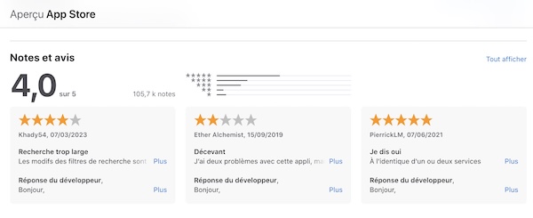 avis utilisateurs sur l'application Adopte Un Mec